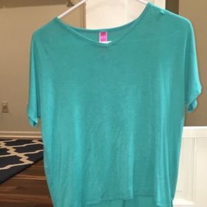blue flowy shirt from belk